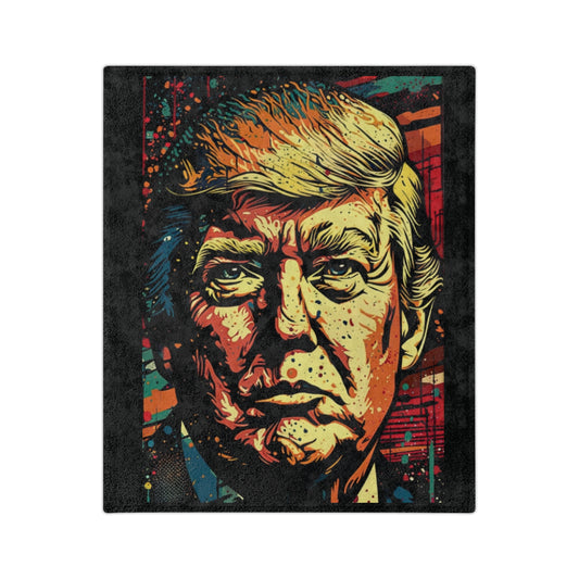 Trump Pop Art Throw Blanket